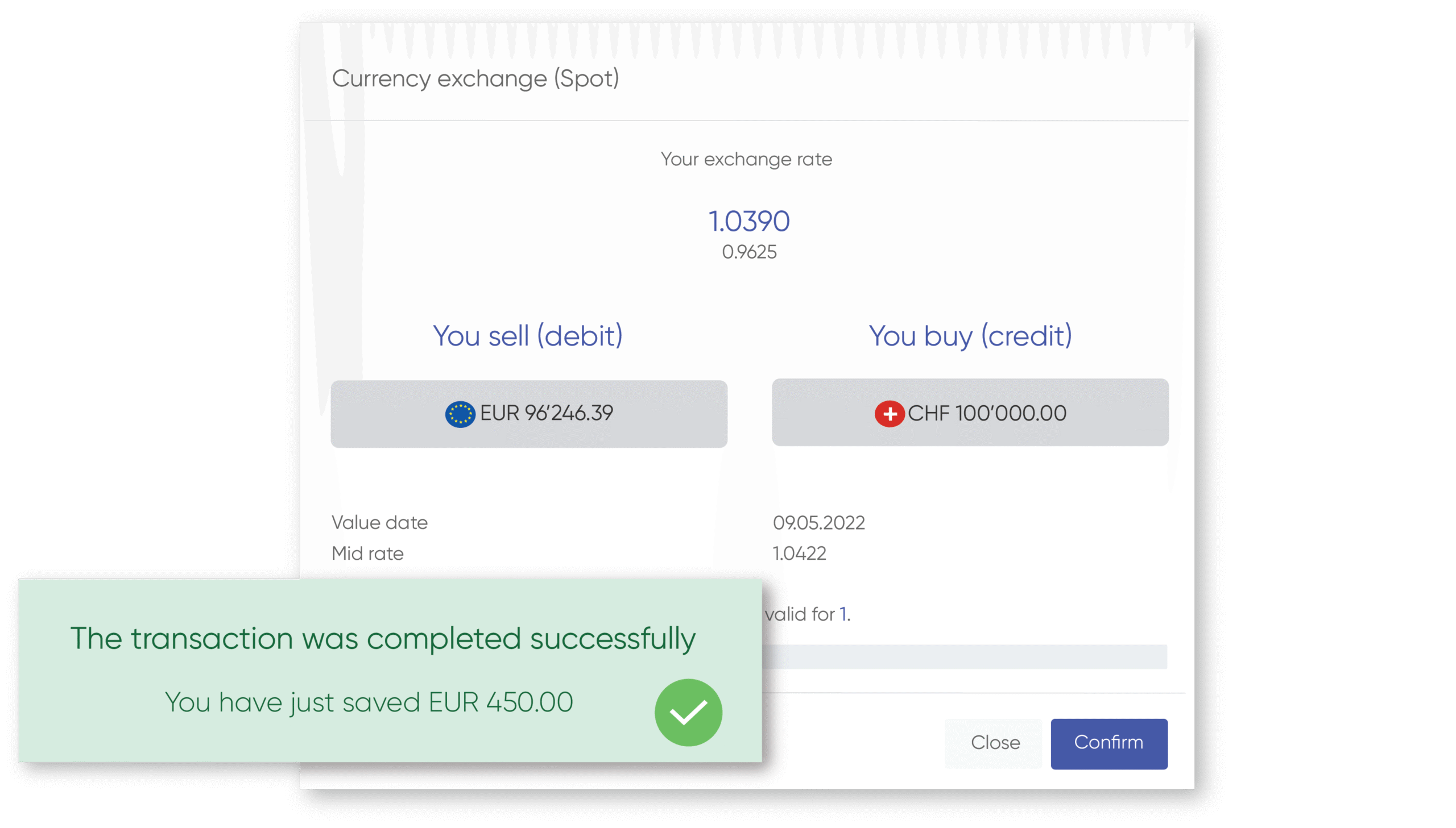 Currency market overview to exchange currencies