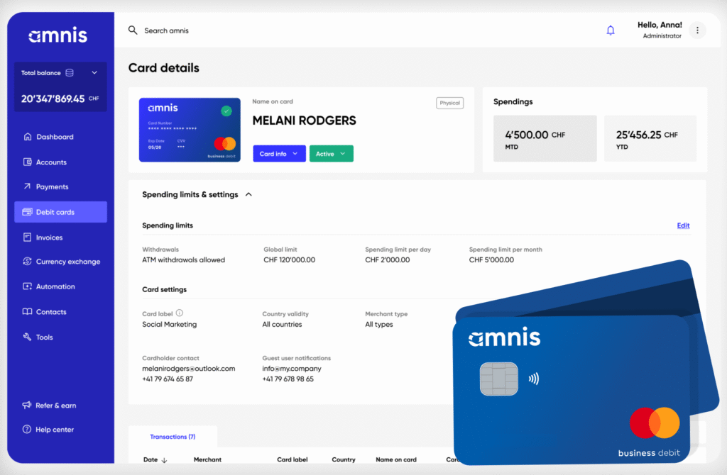 The multi-currency business debit card for your team
