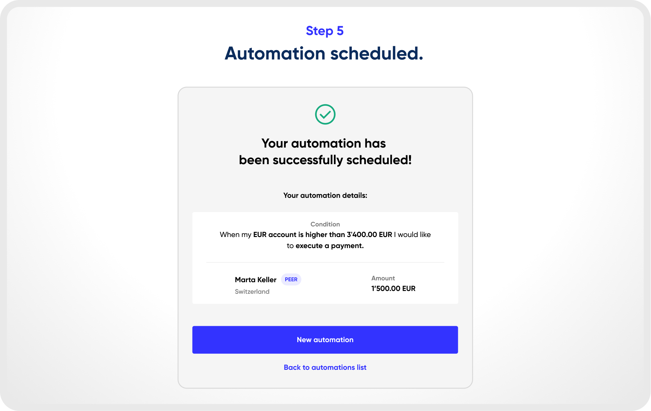 Cash Management Automations - Step 5
